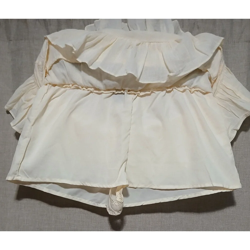 Beverly and Beck PacSun Off White Tiered Ruffle Skort Mini Skirt XS New